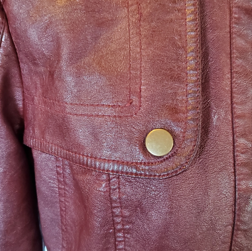 Coffee shop faux leather jacket - Picture 2 of 8